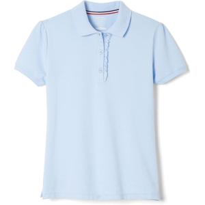 imageFrench Toast Girls Short Sleeve Ruffle PoloLight Blue