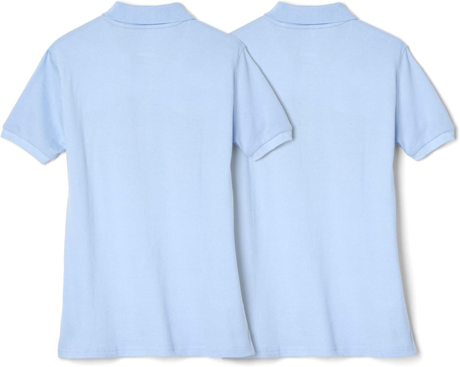 imageFrench Toast Girls 2 Pack Short Sleeve Stretch Piqu PoloLight Blue
