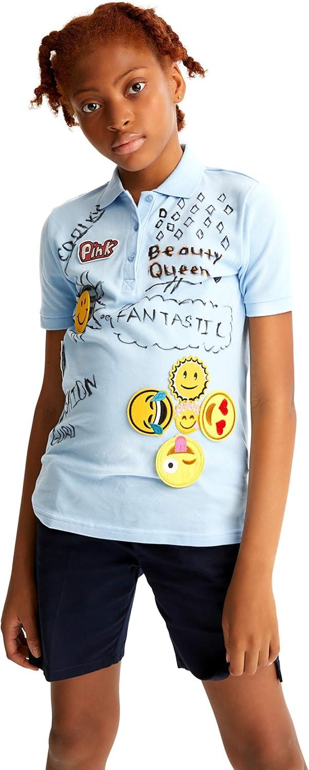 imageFrench Toast Girls 2 Pack Short Sleeve Stretch Piqu PoloLight Blue
