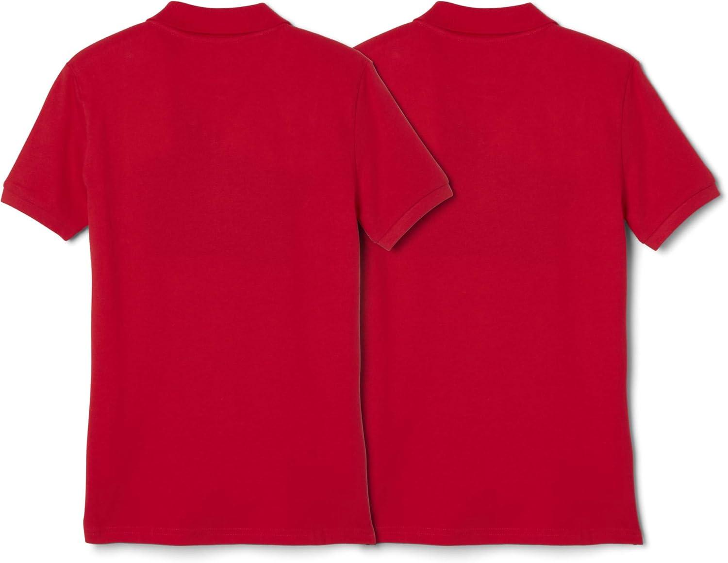 imageFrench Toast Girls 2 Pack Short Sleeve Stretch Piqu PoloRed