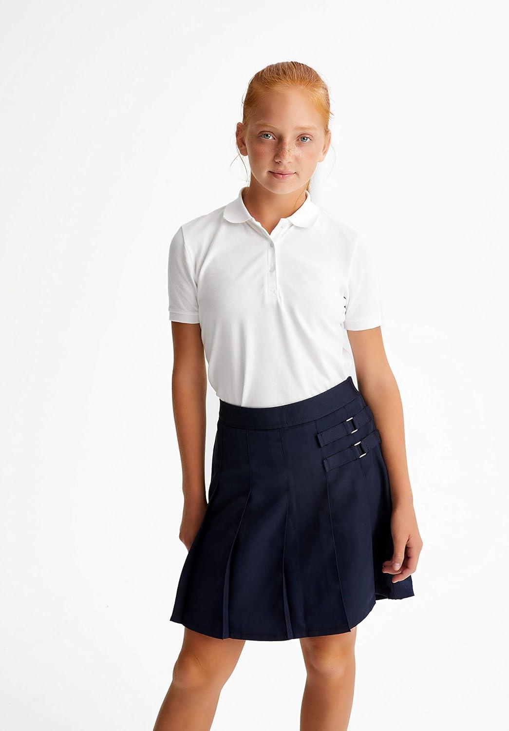 imageFrench Toast Girls 2 Pack Short Sleeve Stretch Piqu PoloWhite