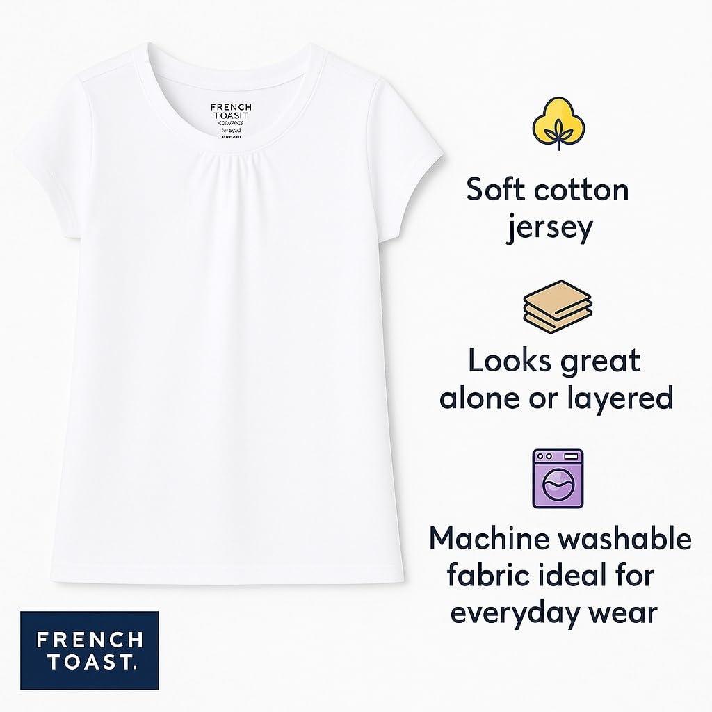 imageFrench Toast Girls Short Sleeve Crewneck TShirt TeeBlack
