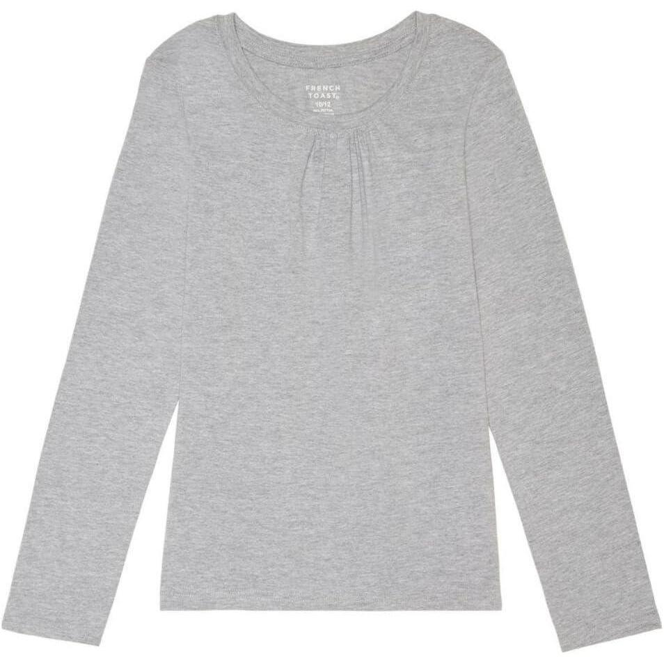 imageFrench Toast Girls Long Sleeve Crewneck Tee T ShirtHeather Gray