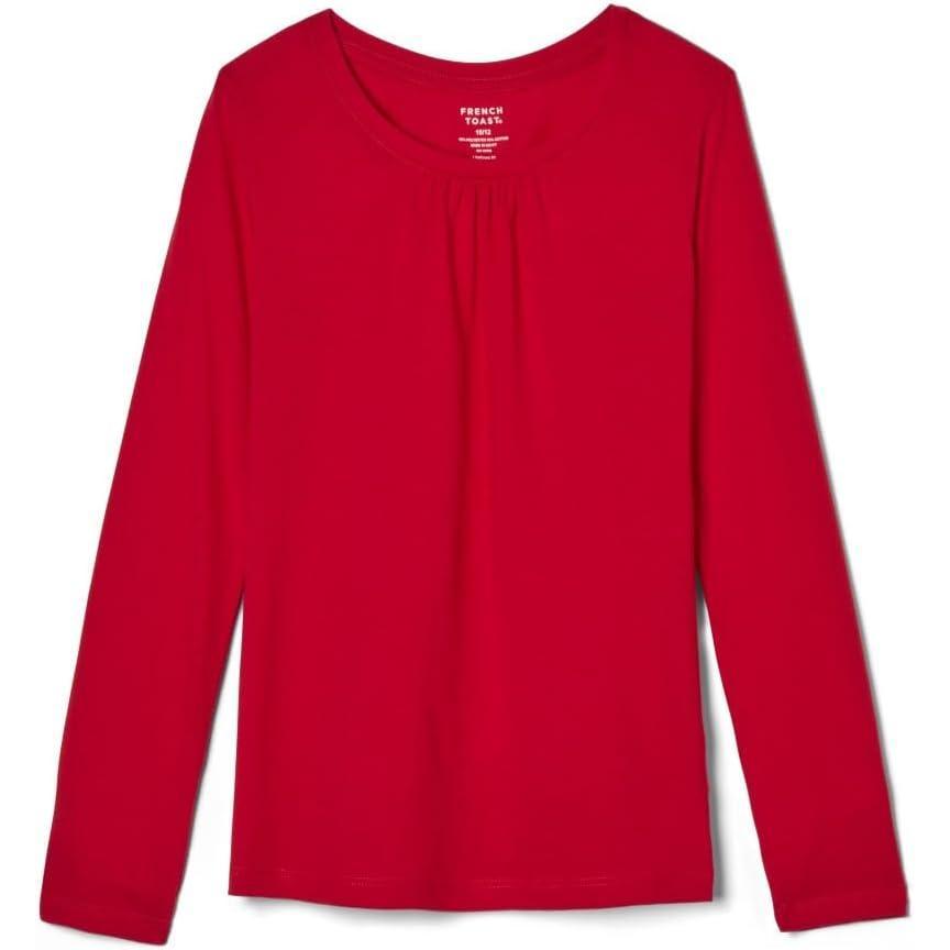 imageFrench Toast Girls Long Sleeve Crewneck Tee T ShirtRed