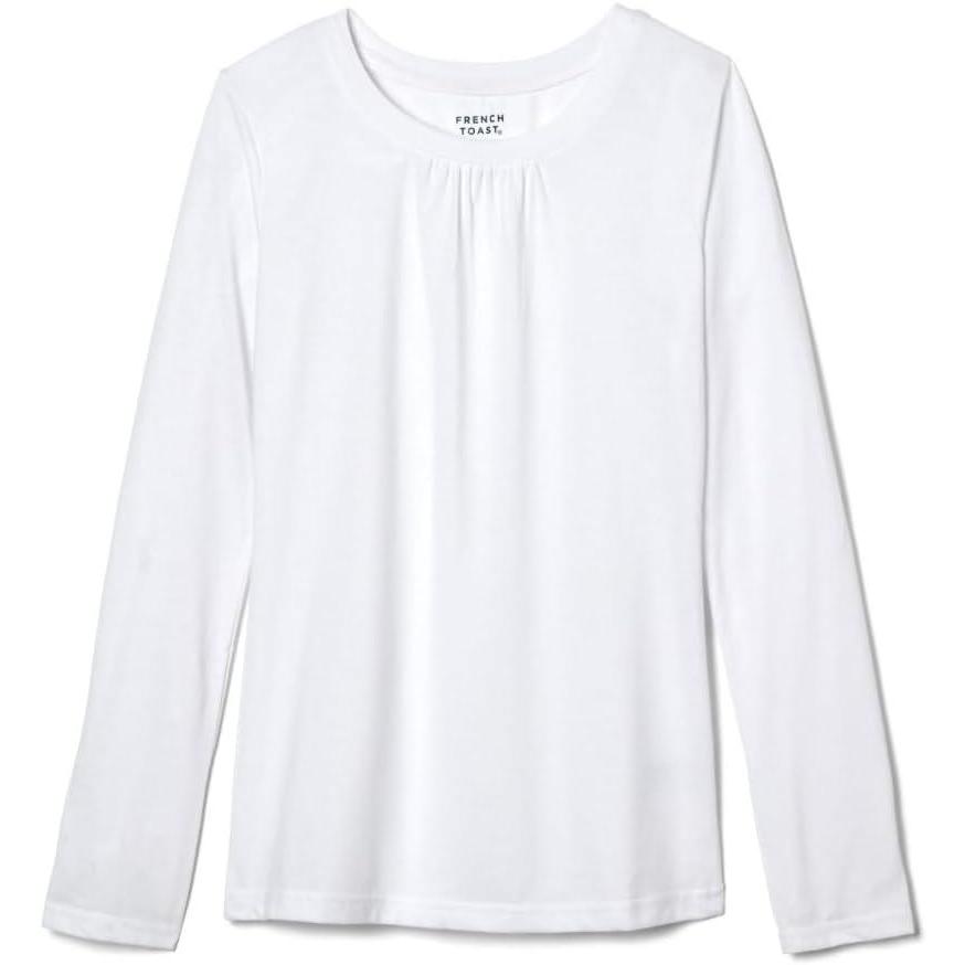 imageFrench Toast Girls Long Sleeve Crewneck Tee T ShirtWhite