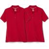 imageFrench Toast Girls 2 Pack Short Sleeve Stretch Piqu PoloRed