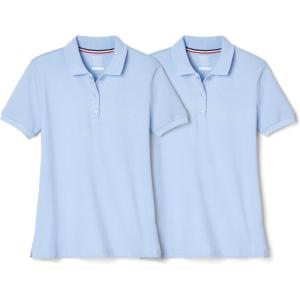 imageFrench Toast Girls 2 Pack Short Sleeve Stretch Piqu PoloLight Blue