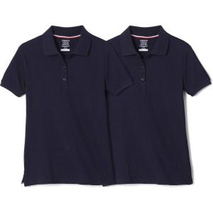 imageFrench Toast Girls 2 Pack Short Sleeve Stretch Piqu PoloNavy