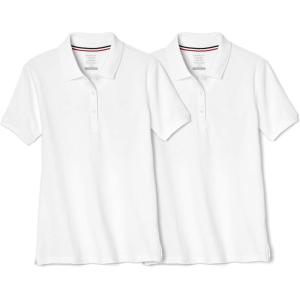 imageFrench Toast Girls 2 Pack Short Sleeve Stretch Piqu PoloWhite