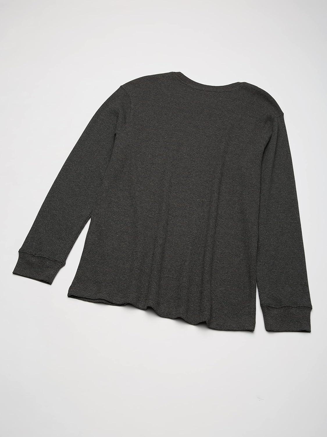 imageFrench Toast Boys Long Sleeve Thermal Waffle Tee TShirt WhiteCharcoal Heather F17