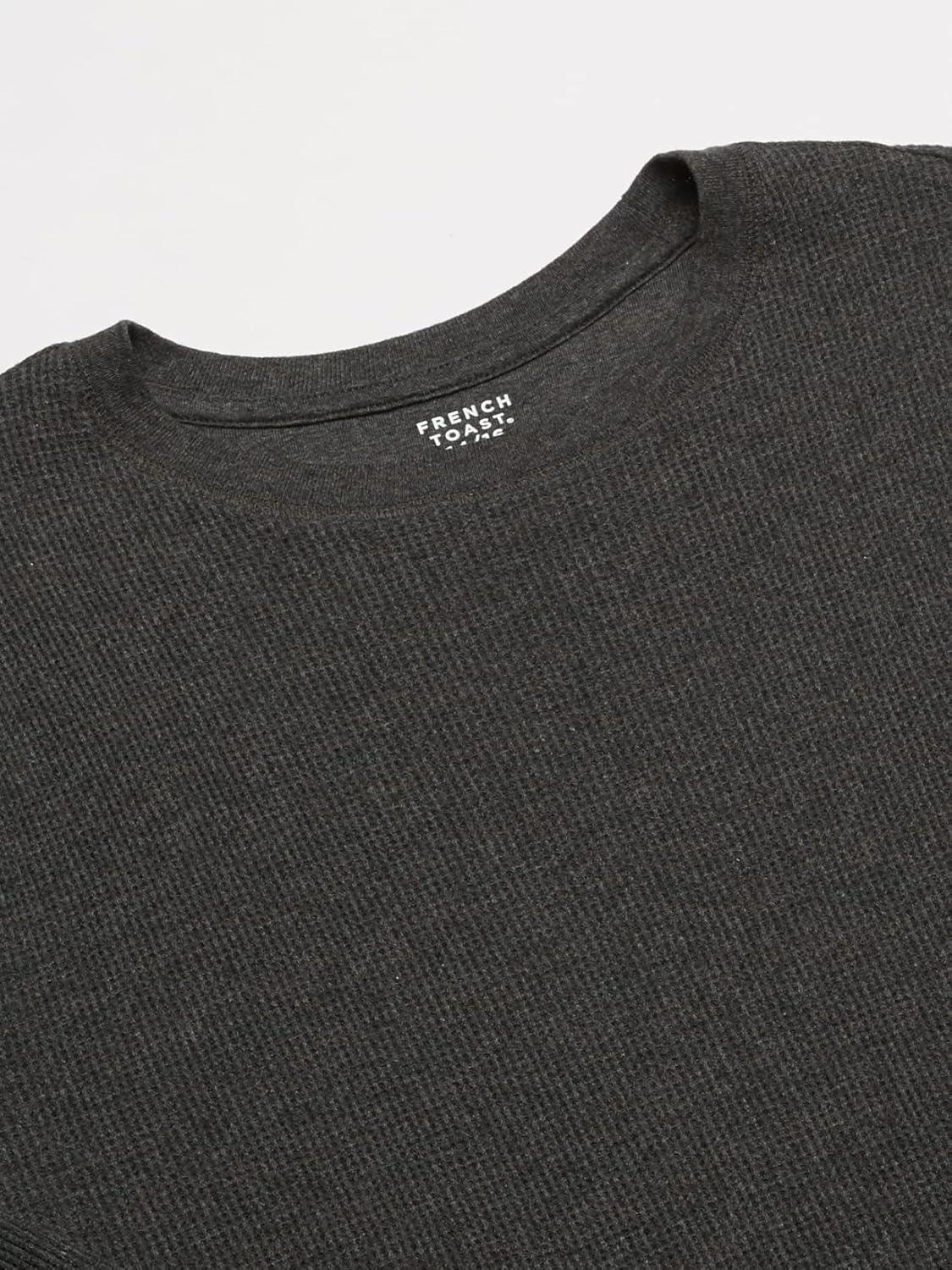 imageFrench Toast Boys Long Sleeve Thermal Waffle Tee TShirt WhiteCharcoal Heather F17