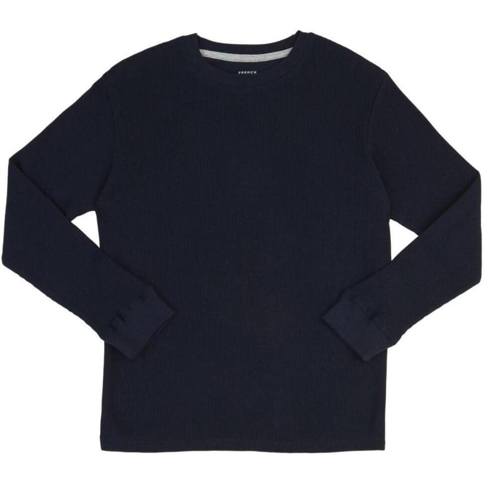 imageFrench Toast Boys Long Sleeve Thermal Waffle Tee TShirt WhiteNavy