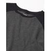 imageFrench Toast Boys Long Sleeve Thermal Waffle Tee TShirt WhiteCharcoal Raglan