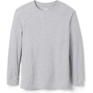 imageFrench Toast Boys Long Sleeve Thermal Waffle Tee TShirt WhiteGrey