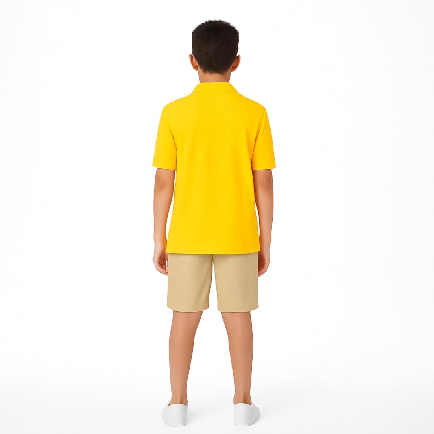 imageFrench Toast Kids Pique Polo Standard ampamp HuskyGold