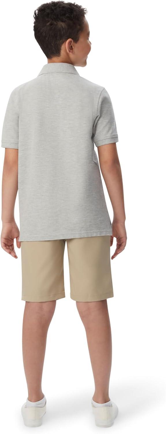imageFrench Toast Kids Pique Polo Standard ampamp HuskyHeather Gray