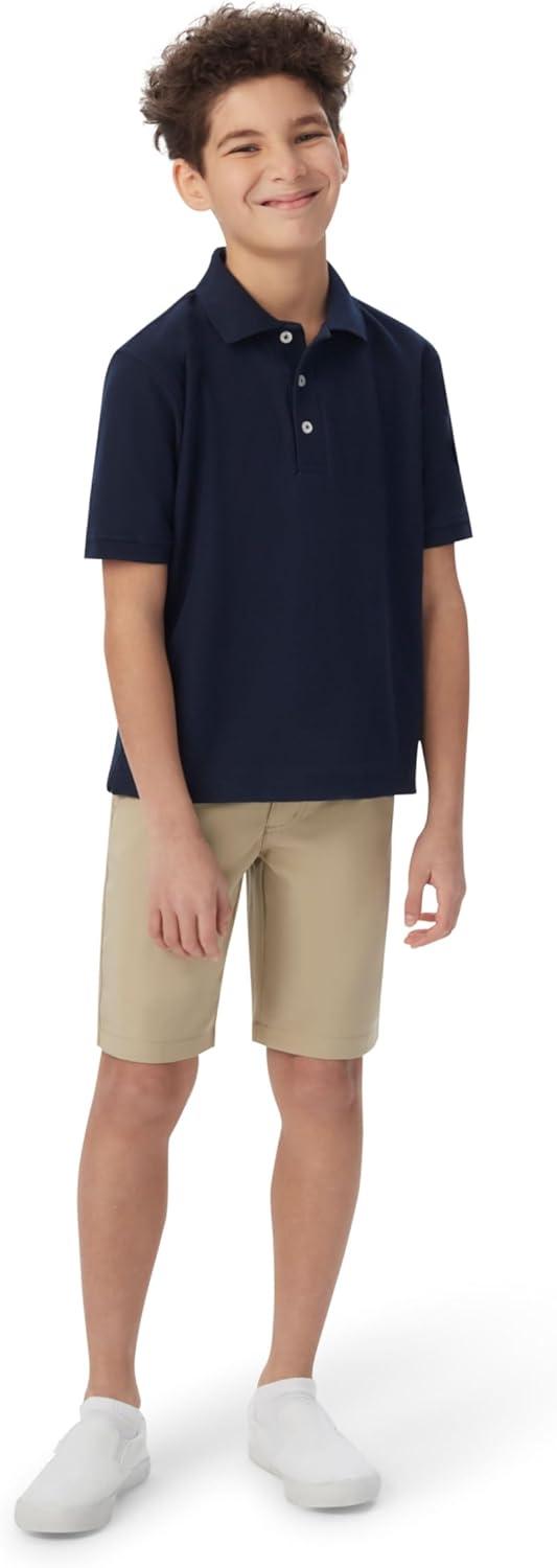 imageFrench Toast Kids Pique Polo Standard ampamp HuskyNavy