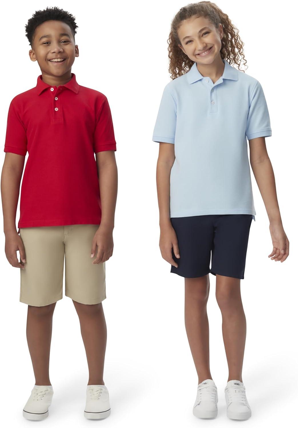 imageFrench Toast Kids Pique Polo Standard ampamp HuskyPink