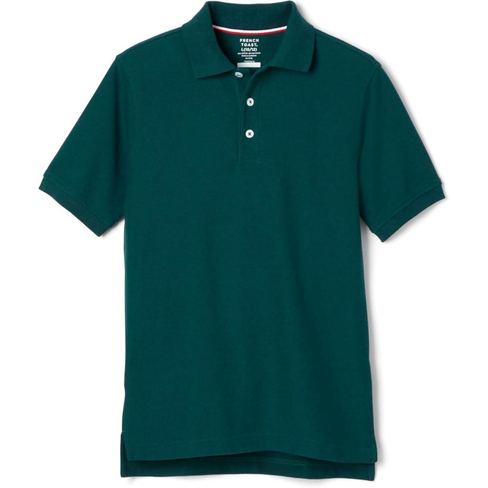 imageFrench Toast Kids Pique Polo Standard ampamp HuskyHunter Green