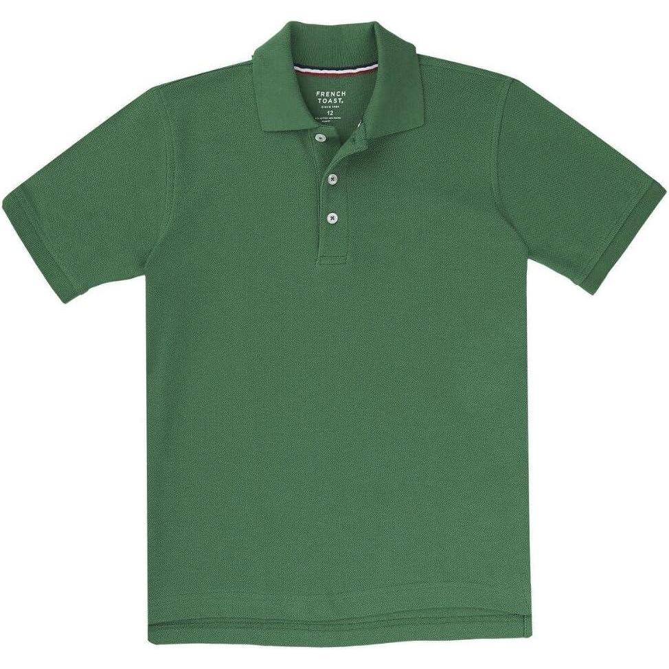 imageFrench Toast Kids Pique Polo Standard ampamp HuskyKelly Green