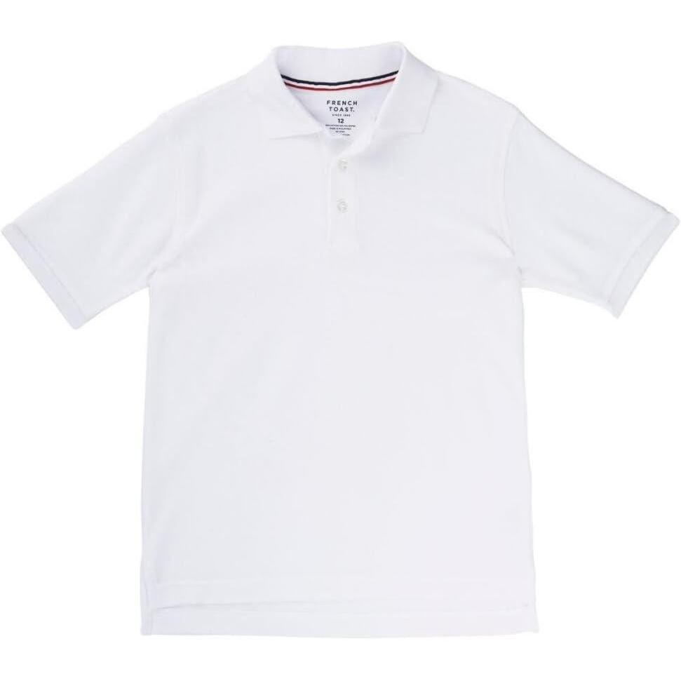 imageFrench Toast Kids Pique Polo Standard ampamp HuskyWhiteblue