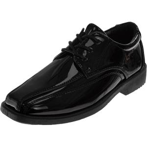 imageFrench Toast Boys Dress Shoes  Classic LaceUp Oxford Casual Dress Formal Shoes  Black Size 7 Toddler  Size 6 Big KidBlack Patent