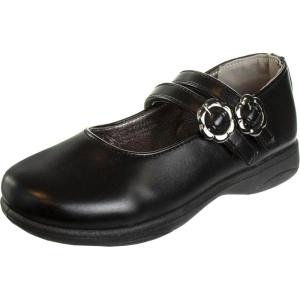 imageFrench Toast Girls Mary Jane Shoes Uniform Ballet Flats Dress School Shoes for Girls Size Toddler Little Kid Big Kid AdultClassic Black Double Flower