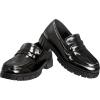 imageFrench Toast Girls Round Toe Ankle Strap Maryjane School Shoes  Mary Jane Chunky Platform Oxford Dress Shoe Pumps  BlackNavyBrown Size 125 Little KidBig KidBlack Shine